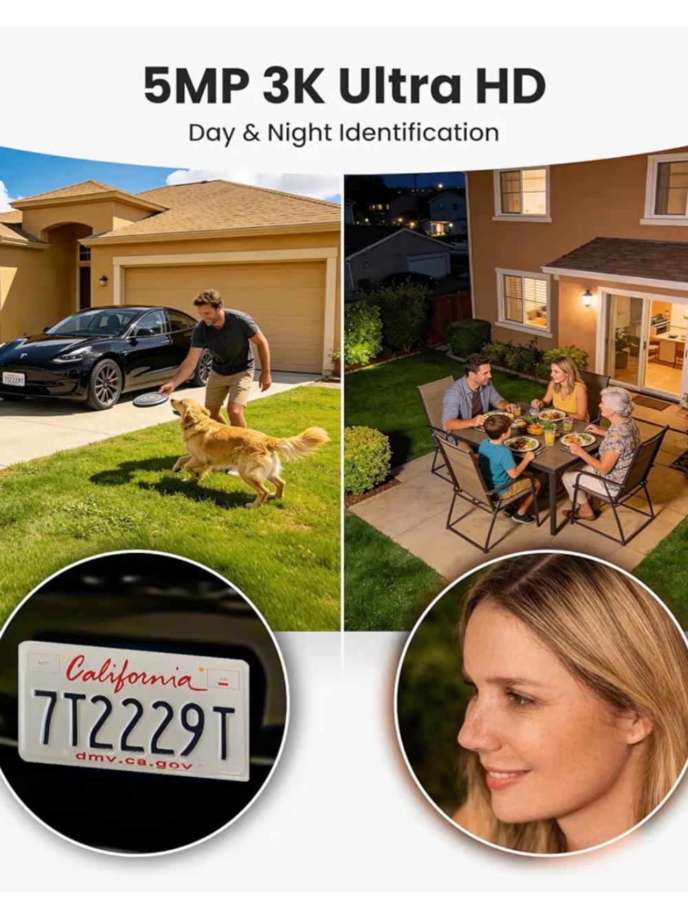 SOLIOM Solar Powered Outdoor Security Camera - White - Picture 3 of 12